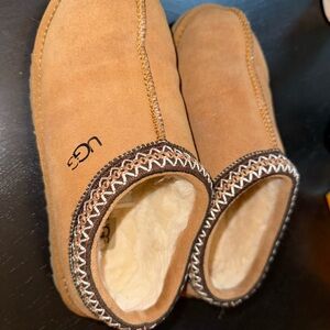 UGG Tasman Shearling-Lined Tan Slippers